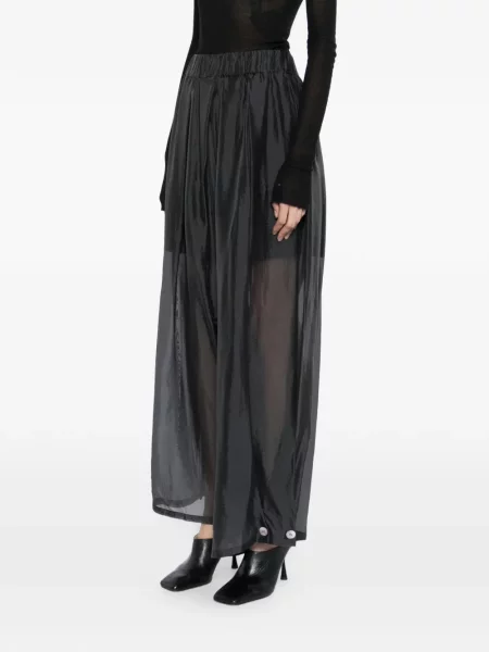 Pantaloni Gaz De Lin cu picior lat gri