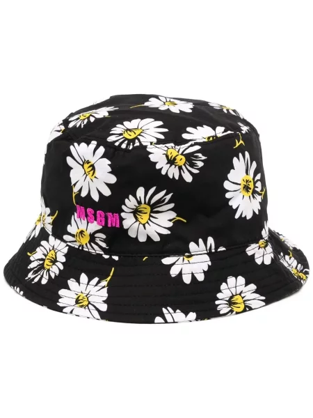 Pălărie Msgm cu model floral cu imagine negru