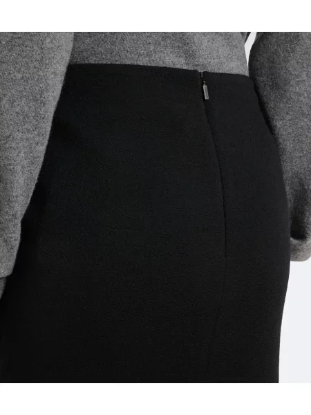 Fustă tip creion Max Mara de lână negru