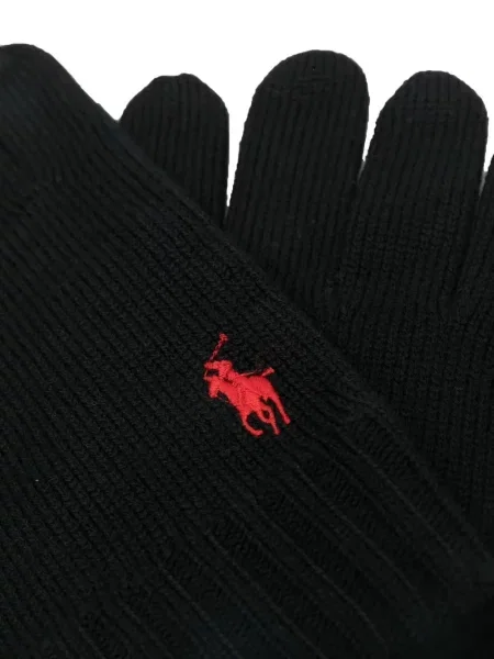 Vunene čarape Polo Ralph Lauren ošišan s vezom crna