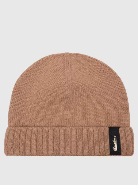 Шапка з кашеміру з логотипом Borsalino коричнева