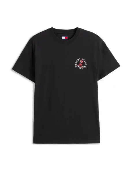 Tommy Jeans Tricou roșu / negru alb