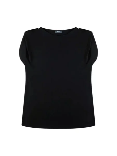 Bluzka Fay z krótkim rękawem czarna