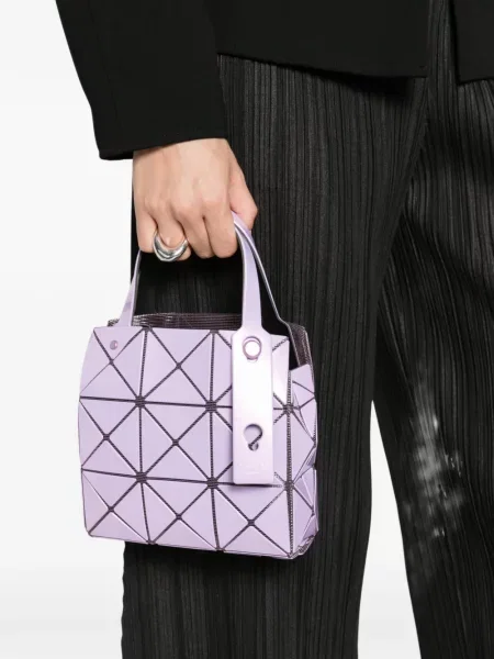 Geantă shopper Bao Bao Issey Miyake cu imprimeu geometric violet