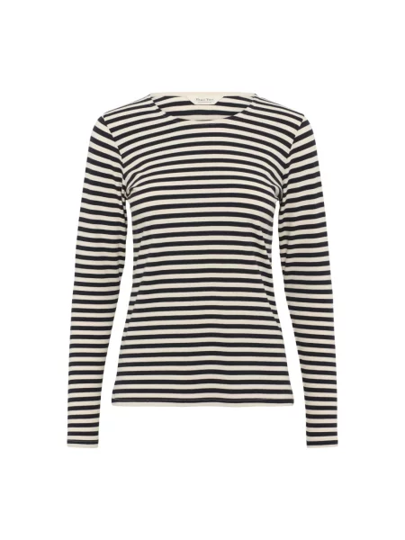 Top Part Two prążkowany granatowy