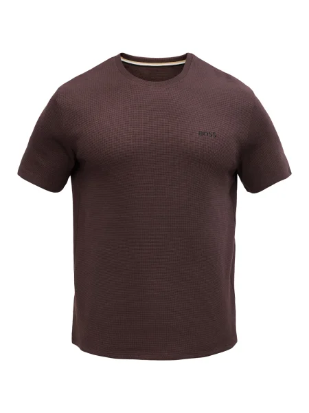 Tielko tričko Boss s výšivkou hnedá