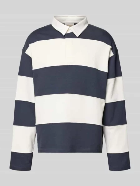 Bluza z kołnierzykiem polo model UPSTATE' Jack & Jones granatowa