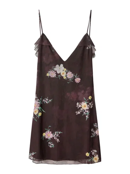 Bershka Letní šaty zelená / lilek / růžová bílá