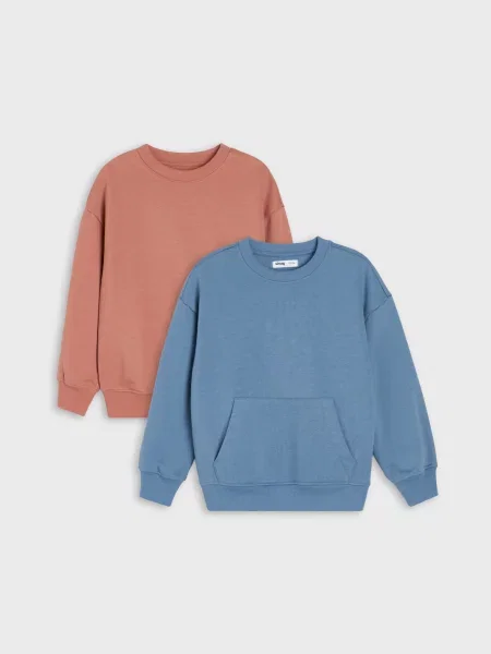 Sinsay Mikiny crewneck s bavlnou 2 pack vícebarevná