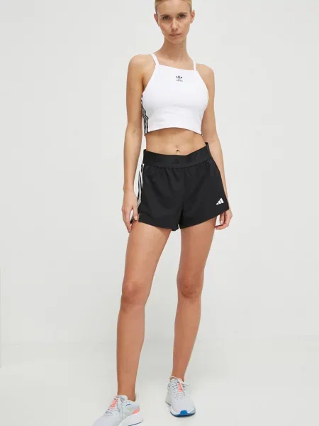 Къс панталон за трениране adidas Performance 0 черно с принт висока талия