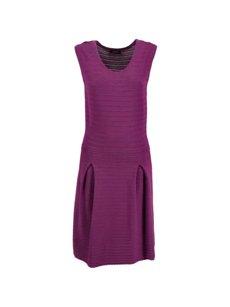 Rochie midi Max&co. fără mâneci plisată de costum violet