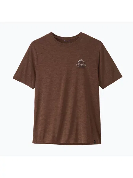 Tricou pentru bărbați Patagonia Cap Cool Daily Great Waves berm brown light berm brown x-dye maro