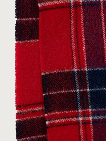 Szal z czystej żywej wełny Tommy Hilfiger czerwona