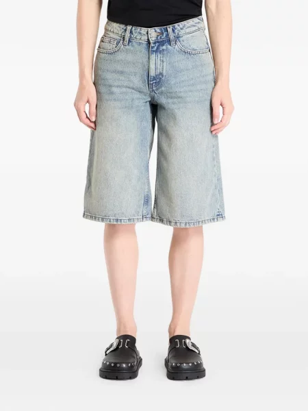 Pantaloni scurți din denim Guess albastru