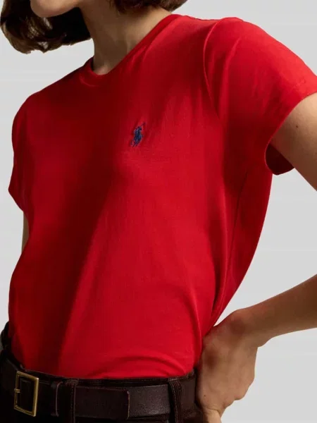 Męski t-shirt o kroju regular fit z czystej bawełny Polo Ralph Lauren czerwona
