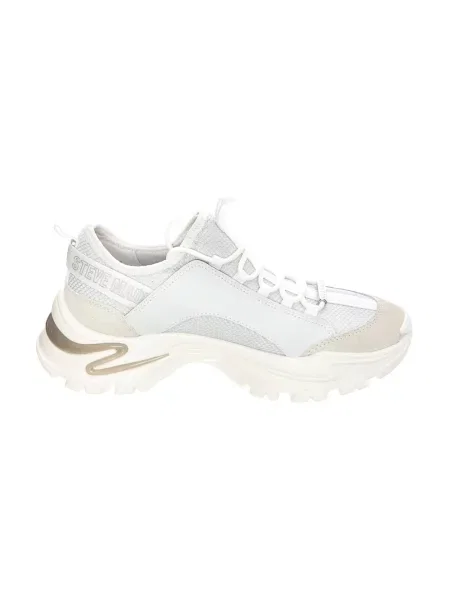 Sneakersy Steve Madden sznurowane skórzane białe