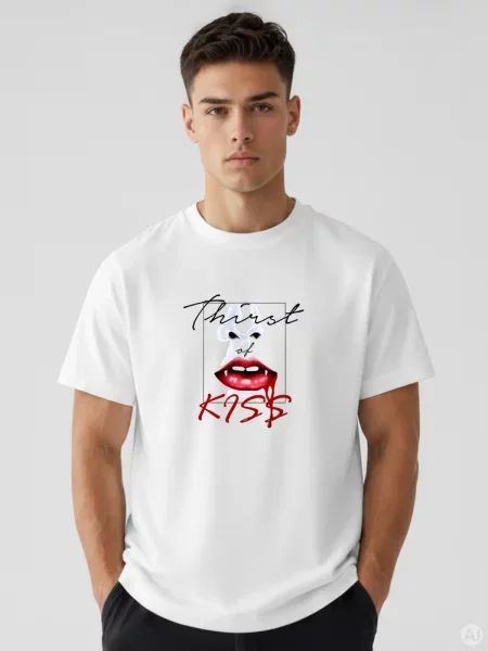 T-shirt z nadrukiem oversize Dstreet biały