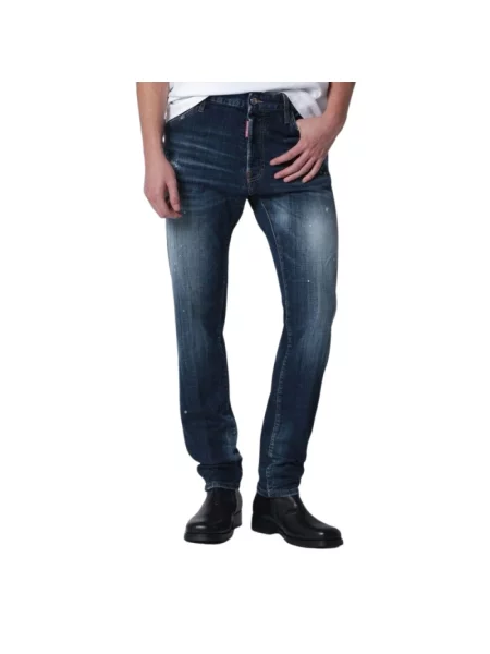 Jeansy Dsquared2 typu teddy niebieskie