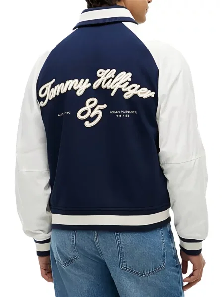 Яке тип бомбър Tommy Hilfiger бродирано синьо