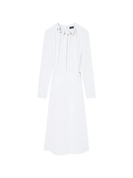 Rochie midi Armani Exchange până la genunchi de costum alb