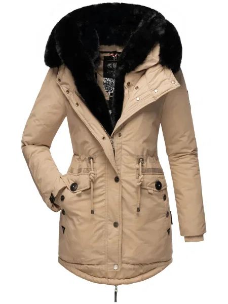 NAVAHOO Palton de iarnă Sweety Deluxe kitt / negru alb