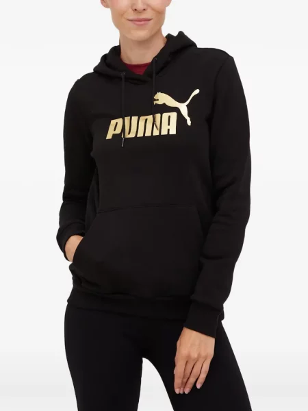 Hanorac cu glugă Puma cu imagine cu cordon negru