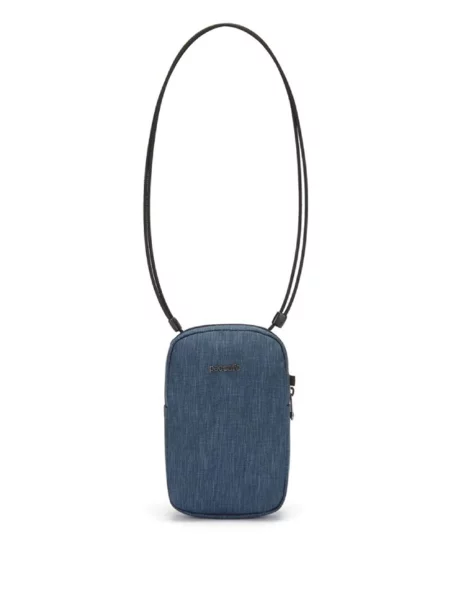 Переработанный сумка кросс-боди Pacsafe синяя