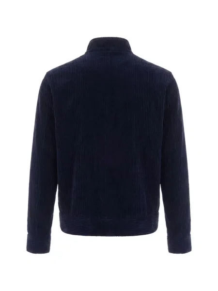 Geacă Emporio Armani tricotate albastru