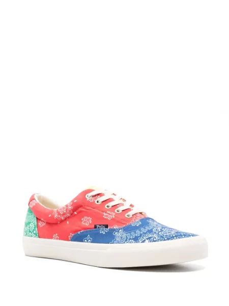 Manšestrové tenisky Polo Ralph Lauren s potiskem s paisley potiskem šedé