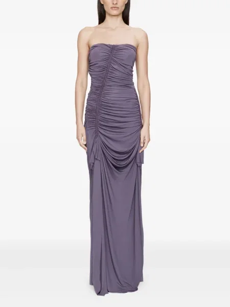 Rochie maxi Christopher Esber din jerseu de costum violet