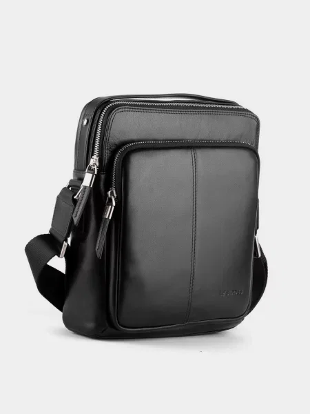 Кожаная сумка через плечо Leberdes черная