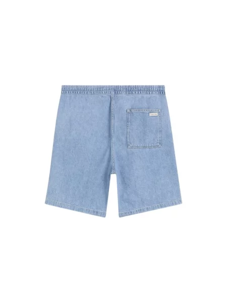 Szorty jeansowe o kroju regular fit z elastycznym pasem Calvin Klein Jeans niebieskie
