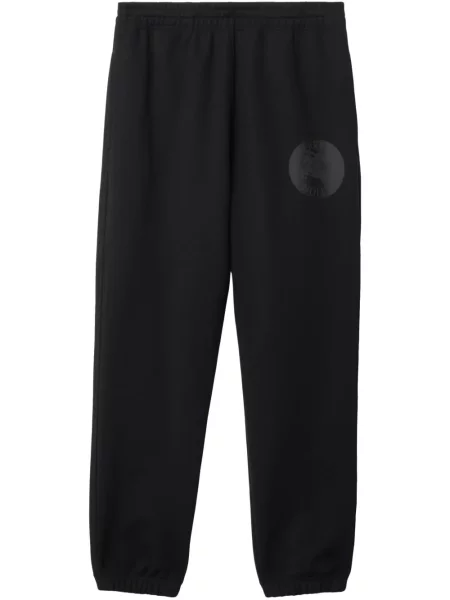 Pantaloni Burberry cu imagine alergare negru
