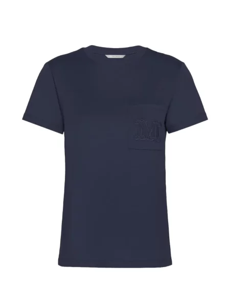 Tricou Max Mara cu broderie albastru