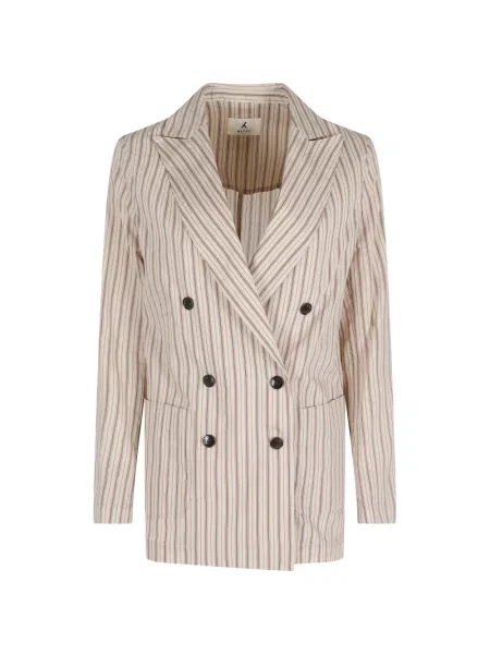 Płaszcz dwurzędowy Myths w paski dwurzędowy
