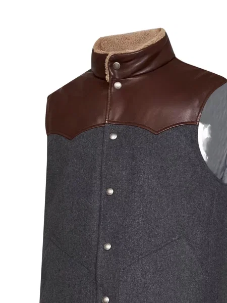 Vestă din puf Brunello Cucinelli gri