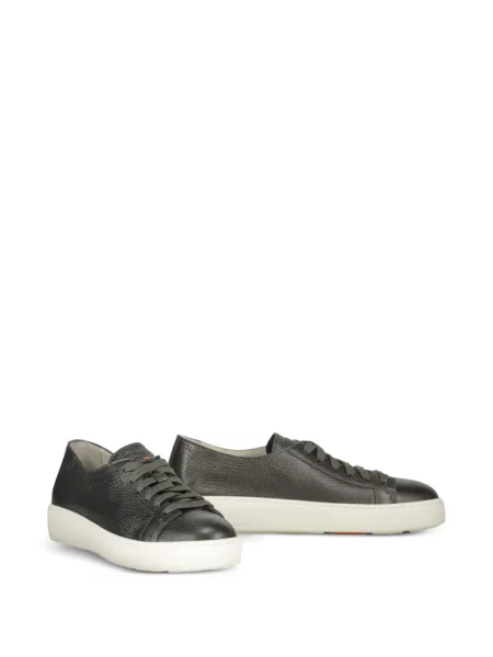 Sneakerși Santoni din piele gri