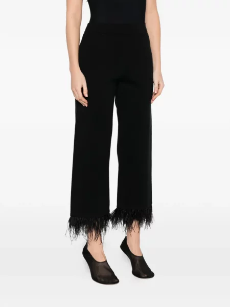 Pantaloni Philo-sofie cu pene negru