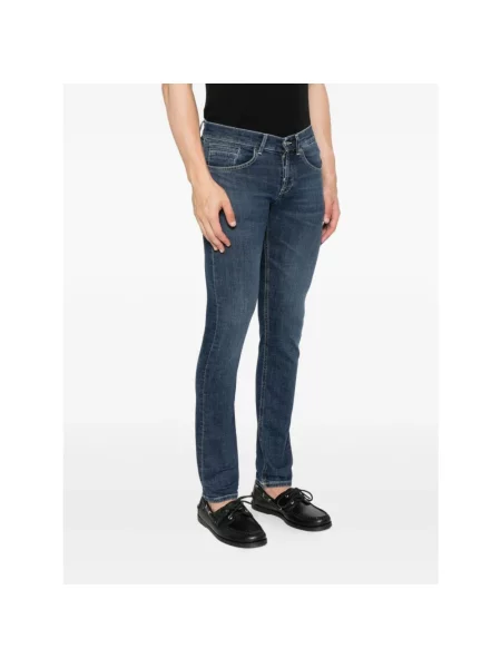 Skinny jeansy skinny Dondup niebieskie