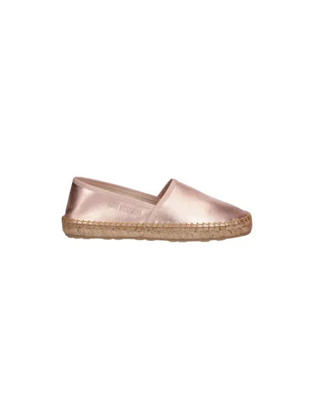Love Moschino espadryle skórzane różowe