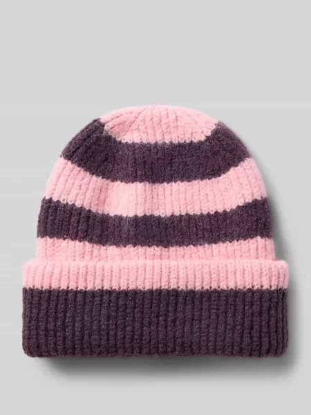 Czapka z szerokim brzegiem model PCALINA HOOD BC' Pieces różowa