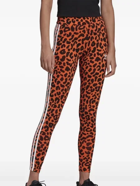 Dzianinowe haftowane polo Adidas w paski szare