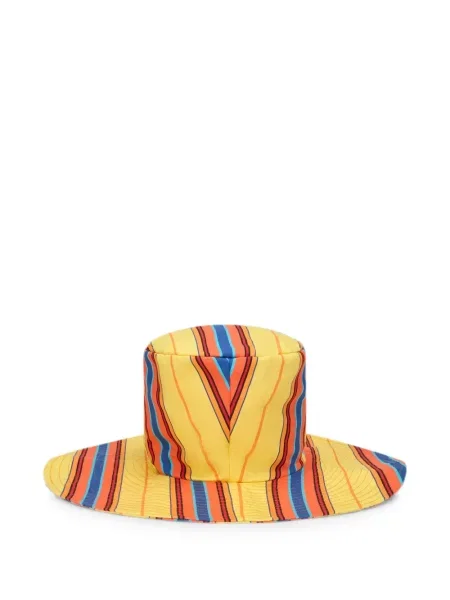 Căciulă Moschino cu dungi cu imagine galben