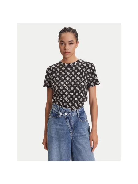 Guess Majica Regular Fit črna