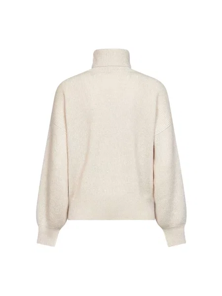 Sweter z golfem Brunello Cucinelli beżowy