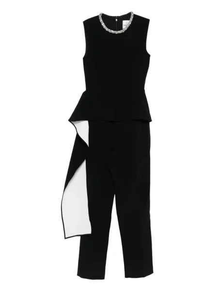 Kombinezon Roland Mouret peplum crna