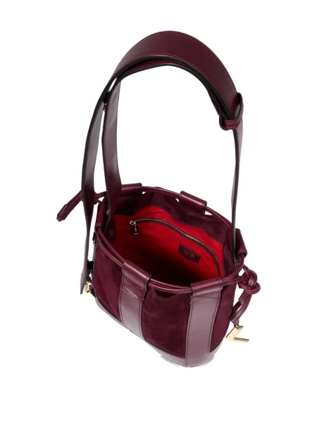 Τσαντα bucket Lancel σουέτ κόκκινο