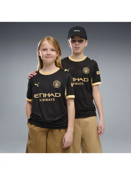 PUMA Młodzieżowa koszulka wyjazdowa Manchester City Odzież czarny