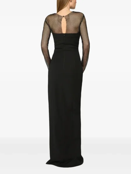 Rochie de seară Genny plasă negru