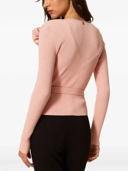 Brosa Twinset tricotate roz